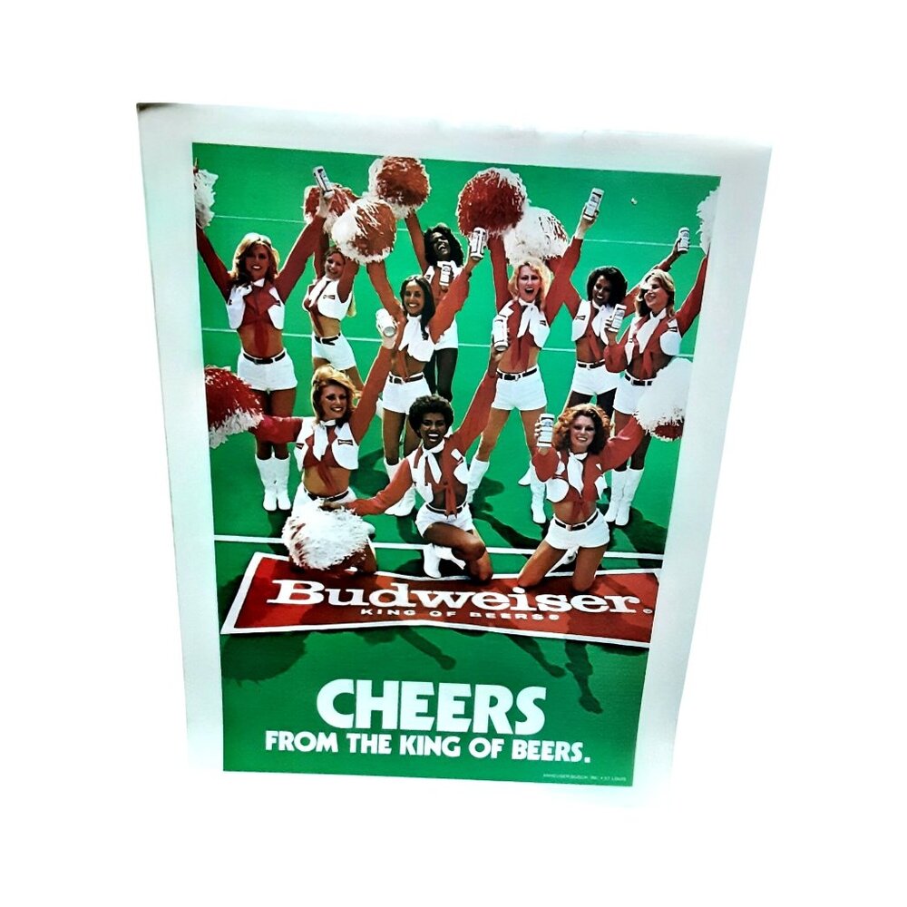 Vintage 1978 Budweiser Cheerleaders Beer Print Ad Bar Pub Wall Decor